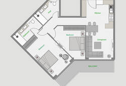 2 beroom apartment